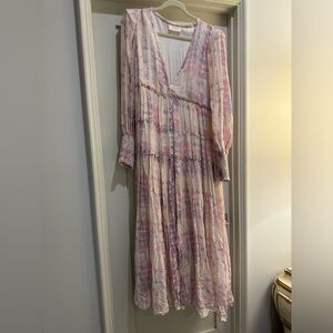 Rococo Sand Etre Metallic Shimmer Maxi Dress